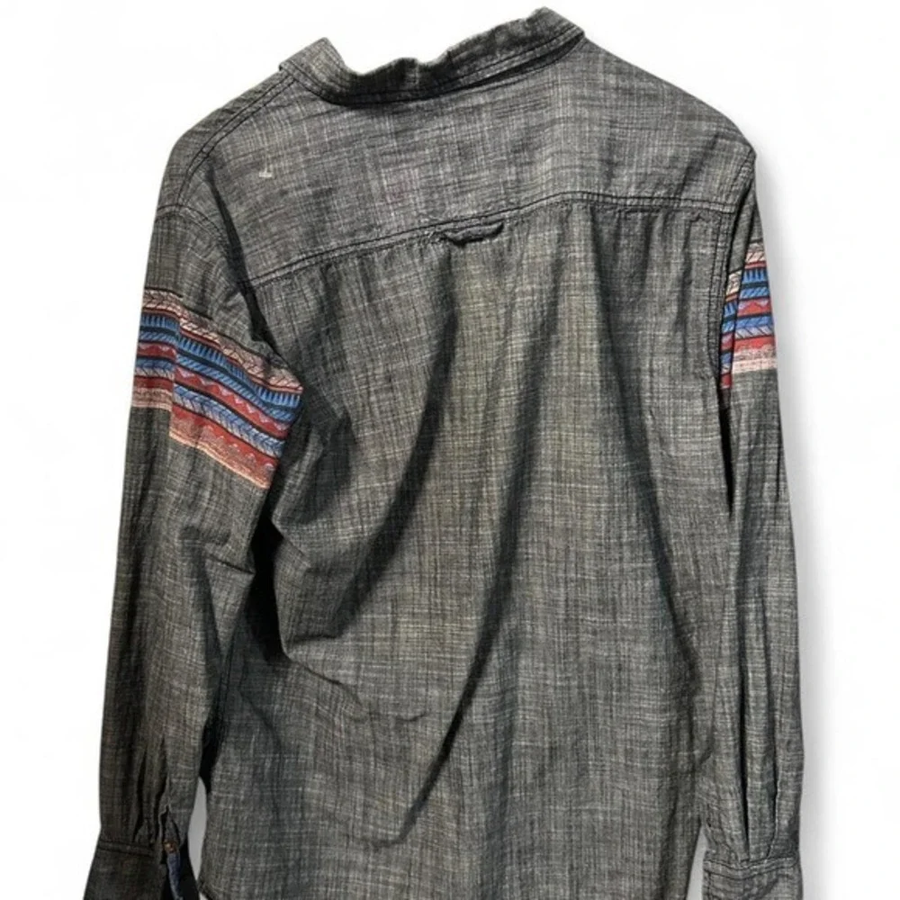 MENS EARTHBOUND 100%‎ COTTON BUTTON UP GREY SIZE XL